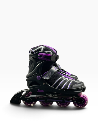 Used BOBICOM ADJUSTABLE 2-5 Junior Rec Fitness Skates Black Junior 02 11375-S000382738