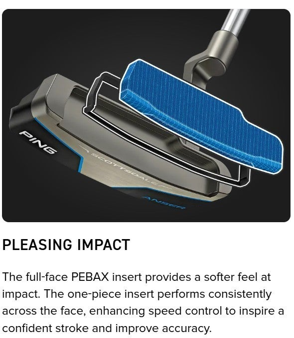 PING Scottsdale Anser 2D Blade Putter Steel Shaft 34