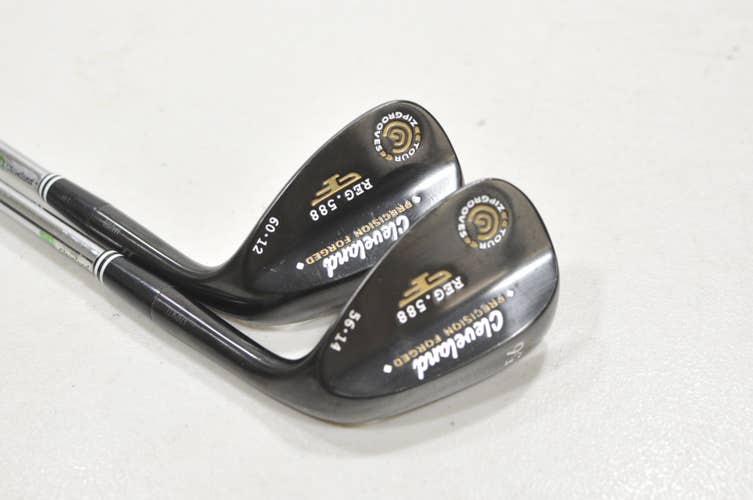 Cleveland 588 Forged Black Pearl 2012 56*, 60* Wedge Set Right TC Steel #227917