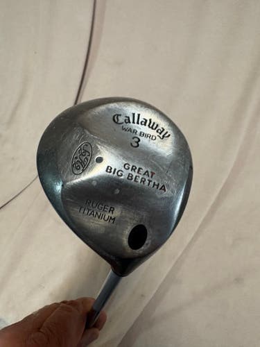 Callaway Great Big Bertha Ruger Titanium R H Fairway Wood Regular Flex 3 Wood Graphite Shaft (Used)