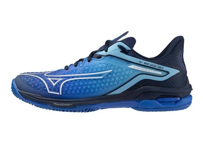 *NIB* WOMEN'S MIZUNO WAVE EXCEED TOUR 6 AC TENNIS SHOES (MUGENBLUE/WHT) SZ 8.5