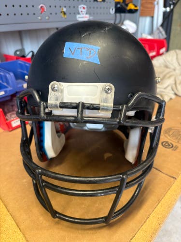 USED SCHUTT XP PRO VTD ADULT FOOTBALL HELMET - LARGE - FLAT BLACK - REJECT