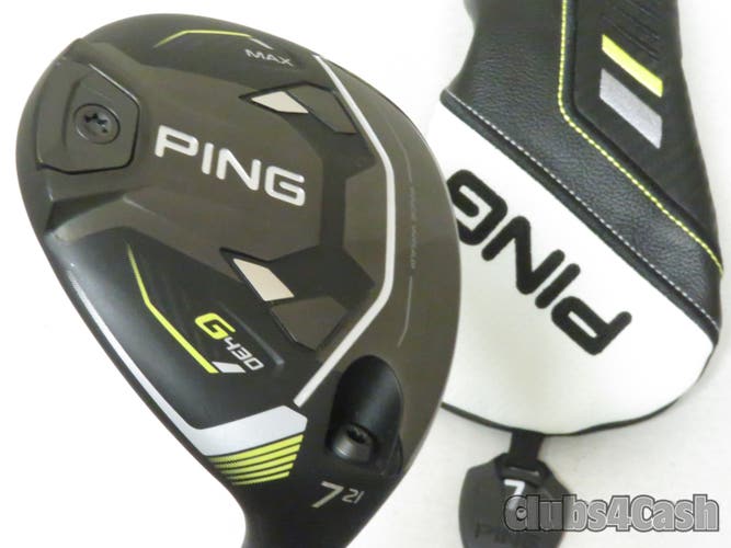 PING G430 Max Fairway 21° 7 Wood TOUR 2.0 Black 75 Stiff Flex +Cover .. MINT