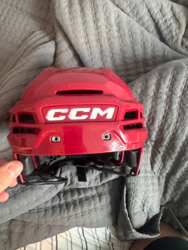 Red Medium CCM Super Tacks X Helmet Pro Stock (New)