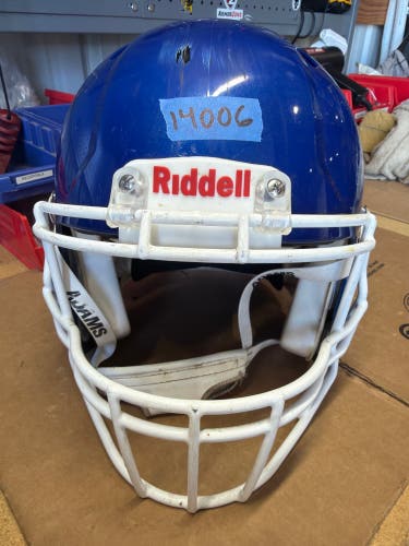 USED RIDDELL SPEED ICON ADULT HELMET - LARGE - ROYAL BLUE METALLIC