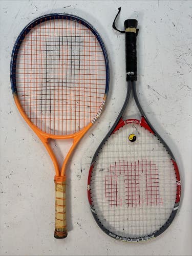 Lot of 2 Tennis Rackets - Wilson Federer 25 & Prince Rackets