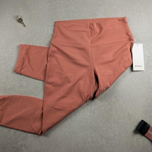 NWT Lululemon Align HR Crop 23 Pink Savanna Size 12 Pilates Princess Balletcore