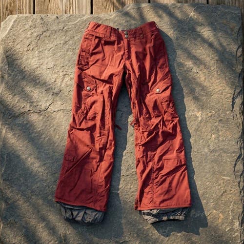 Burton Snowboard Pants Medium Burgundy Cargo Y2K Snow Gorpcore Skicore Utility