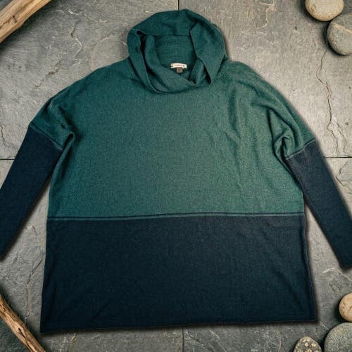 Smartwool Cowl Neck Tunic Sweater Small Teal Wool Blend Mountaincore Skicore