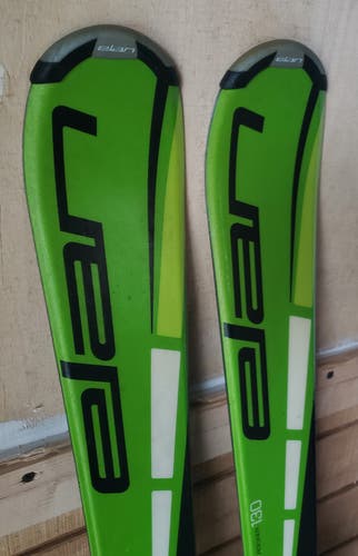 130cm KIDS SKIS ELAN EXPLORE PRO Jr. w/ ELAN ESP 7.5 EZ ADJUST Bindings *USED* READY TO USE