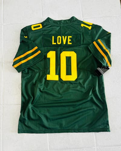 Jordan Love GB Packers Alternate Football Jersey (New)Mens Large