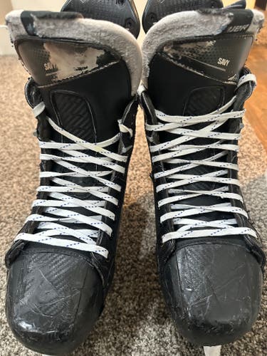 Black 2022 Bauer Supreme Mach Hockey Skates Pro Stock 9 (Used)