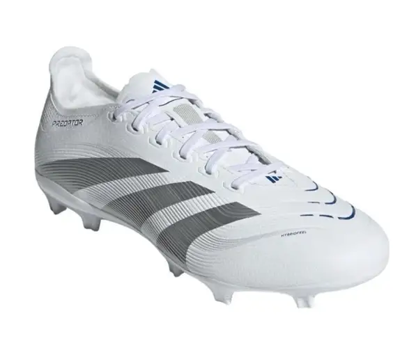 New Adidas Mens Predator League FG/MG Soccer Cleats ID1327 White/Silver Size 7