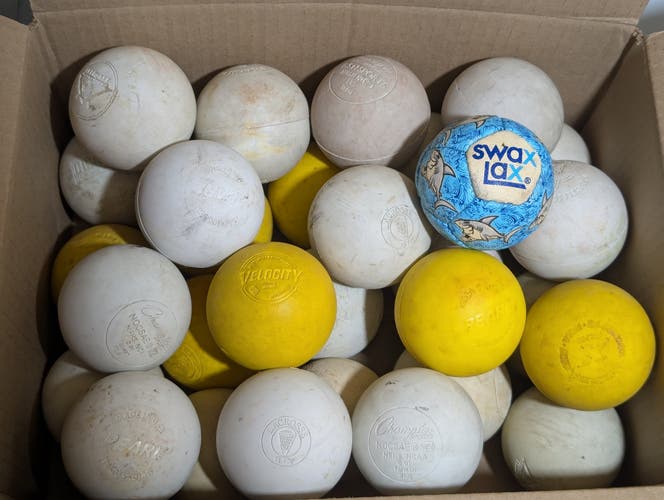 Lacrosse Ball (Used) Mixed Lot of 30 Various Brands Colors