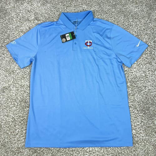 Minnesota Twins Shirt Mens XL Blue MLB Baseball Nike Dri Fit Polo Target Field