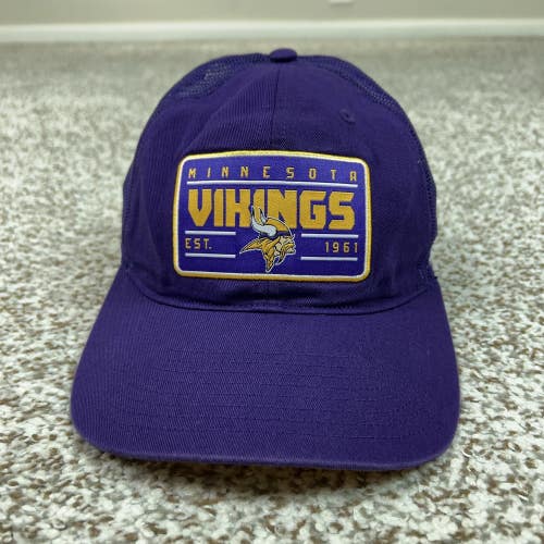 Minnesota Vikings Hat Cap Snap Back Men One Size Purple NFL Football '47 Trucker