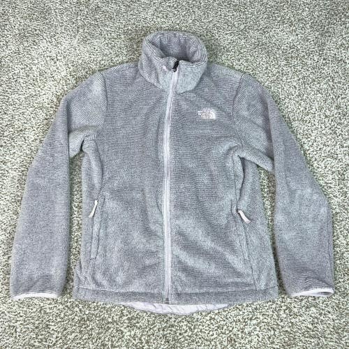 North Face Jacket Womens Large Gray Fleece Full Zip Outdoor Hiking Warm Gorp