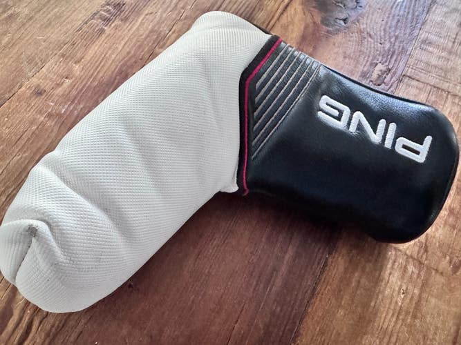Ping Black White Vinyl Blade Putter Head Cover 1710