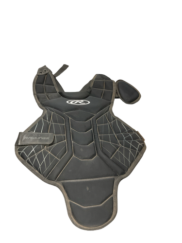 Used Rawlings BLACK CHEST PROTECTOR Catchers Chest Protector Black T-Ball 11834-S000057487