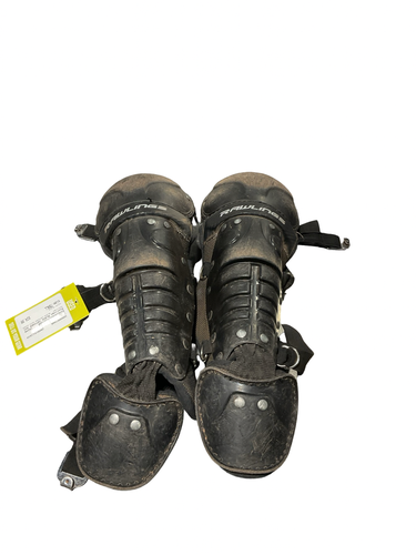 Used Rawlings BLACK CATCHER SHIN GUARD Catchers Leg Guards Black T-Ball 11834-S000057486