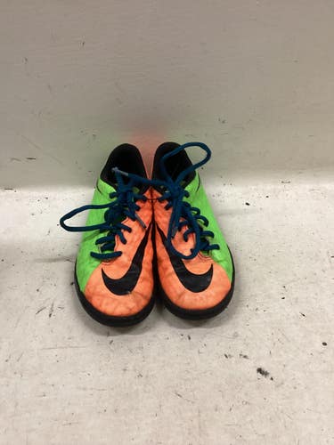 Used Nike HYPERVENOM TURF Soccer Indoor Shoes Orange Junior 02.5 11725-S000509184