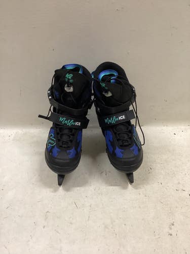 Used K2 MARLEE ICE ADJ 1-5 Boys Softboot Skate Black And Royal Blue Adjustable 11725-S000509239