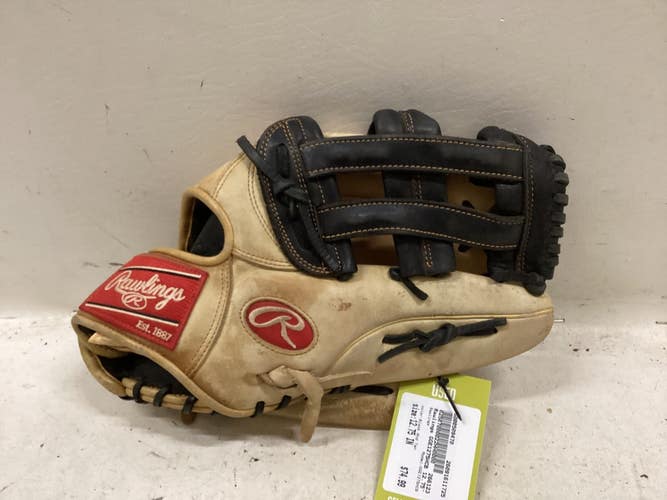 Used Rawlings GGE1275HCB BB/SB Glove RH Throw Black And Tan 12 3/4" 11725-S000509470