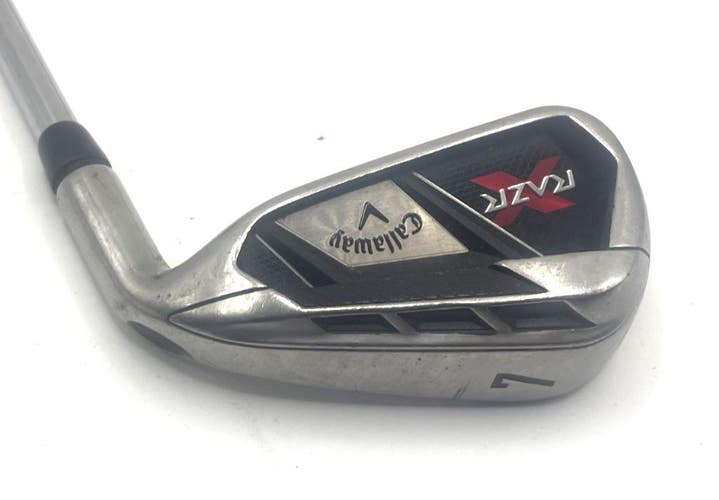 Callaway Razr X 7 Iron Uniflex Steel Shaft Golf Pride CP2 Grip *Nice*