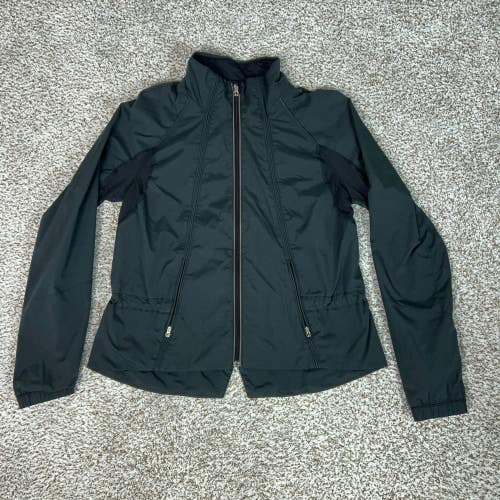 Lululemon Jacket Women Medium Gray Activewear Windbreaker Mesh Vent Gym Sport