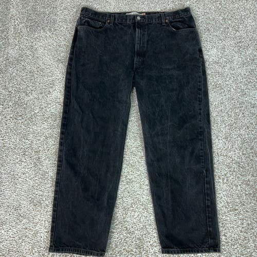 Levis Jeans Mens 44x30 Black Casual 550 Relaxed Fit Straight Leg Denim Pants
