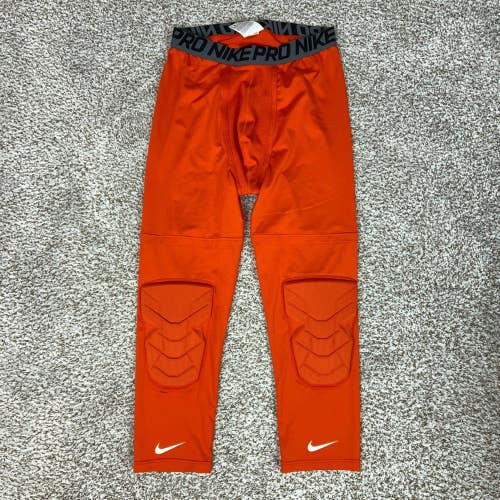 Nike Pants Men Extra Large Tall Orange Basketball Padded Hyperstrong Compression