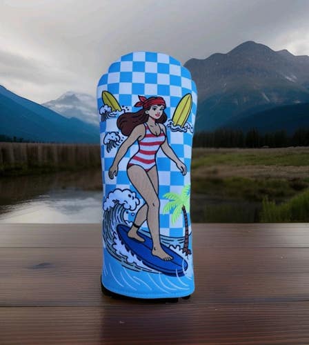 Surfer Girl Driver Head Cover - Embroidered (New)