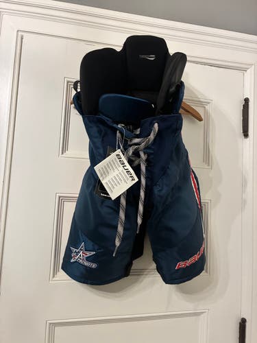 Junior Large Bauer Hockey Pants (New) - NY Rangers Colors