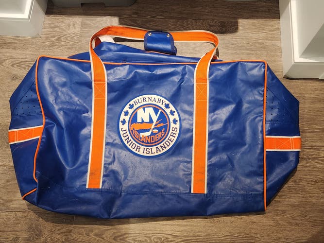 Burnaby JR NY Islanders JRZ Pro Grade Hockey Equipment Carry Bag Blue Orange White Made in Canada