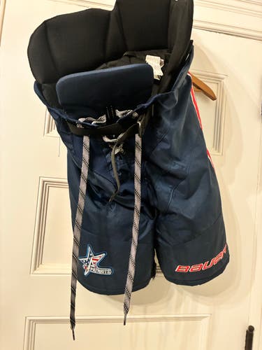 Junior XLarge Bauer Hockey Pants - NY Rangers Colors