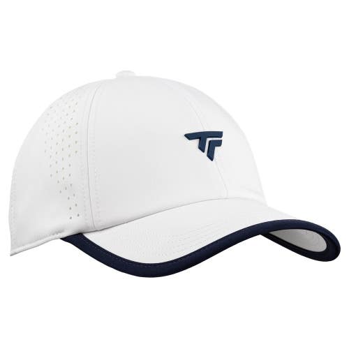 NWT TECNIFIBRE "LASER CUT" UNISEX ADJUSTABLE TENNIS CAP (WHITE) #55LASEWH60