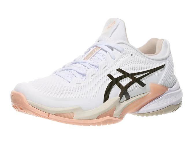 *NIB* WOMEN'S ASICS COURT FF 3 TENNIS SHOES (WHITE / BLACK COFFEE) SZ 8