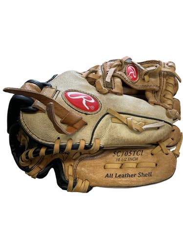 Used Rawlings SURE CATCH BB/SB Glove T-ball Brown 10 1/2" 11859-S000033962