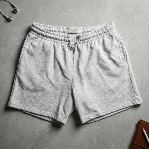 Primark Men's L Grey Sweatshorts Cozycore Y2K Skater Baggy Loungewear