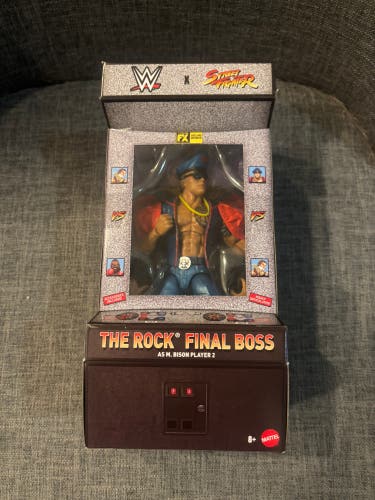The Rock Final Boss as M. Bison Player 2 WWE Street Fighter Action Figure