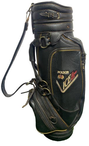Belding Sports Molson Ice Brewed Beer 6-Way Leather Golf Cart Bag Single Strap