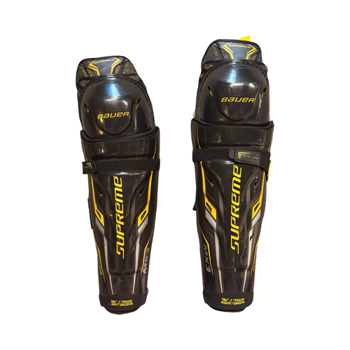 Used Bauer SUPREME TOTAL ONE MX3 Senior Shin Guards Black 16" 10299-S000313876