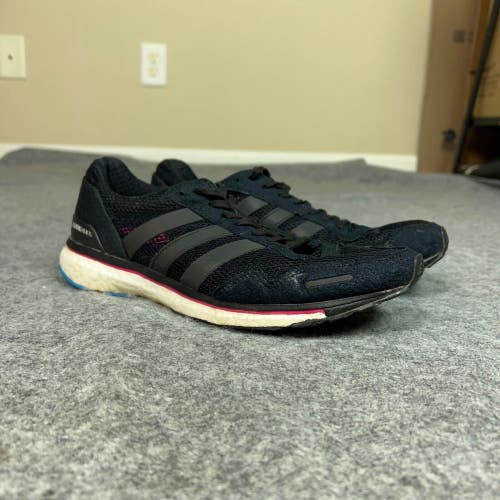 Adidas Womens Shoe 8.5 Black White Running Athletic Trainer Sports Low Everyday