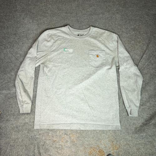 Carhartt Mens Shirt Large Gray Tee T Logo Casual Workwear Everyday Top Grunge