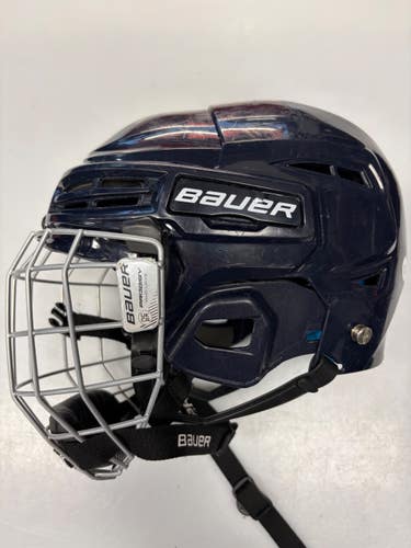 Used Bauer PRODIGY 2029 CERT Helmet Cage Combo Navy Blue One Size 11860-S000316385