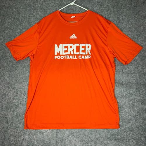 Mercer Bears Mens Shirt Extra Large Orange White NCAA Football Short Sleeve 507