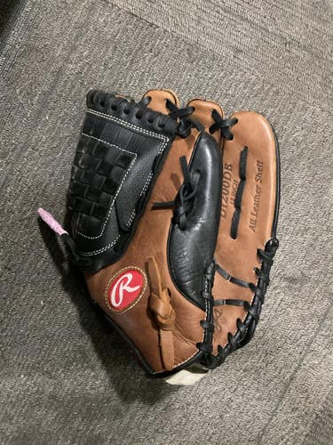 Used Rawlings PREMIUM SERIES BB/SB Glove RH Throw Brown And Black 12" 11614-S000244722