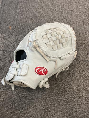 Used Rawlings GOLD GLOVE ELITE FP RH Throw Fastpitch Gloves Grey 12 1/2" 11614-S000244687