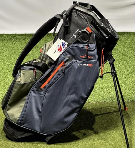 Sun Mountain C130 VLO Hybrid Stand Golf Bag 15-Way Divider Black/Olive/Inferno
