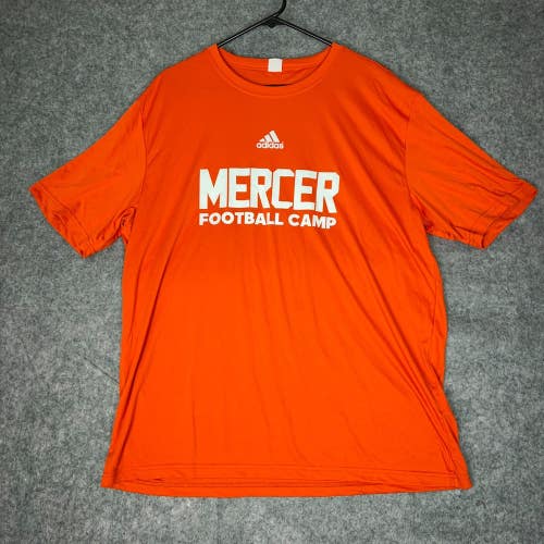 Mercer Bears Mens Shirt Extra Large Orange White NCAA Football Short Sleeve 521